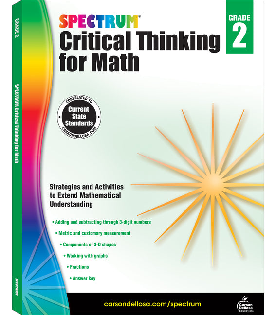 Spectrum Critical Thinking for Math, Grade 2: Volume 44 -- Spectrum, Paperback