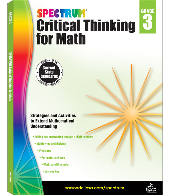 Spectrum Critical Thinking for Math, Grade 3: Volume 45 -- Spectrum, Paperback