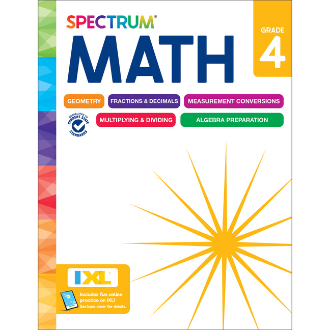 Spectrum Math Workbook, Grade 4 -- Spectrum, Paperback