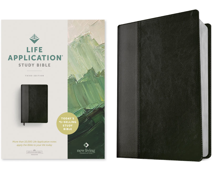 NLT Life Application Study Bible, Third Edition (Leatherlike, Black/Onyx, Red Letter) -- New Living Translation, Bible