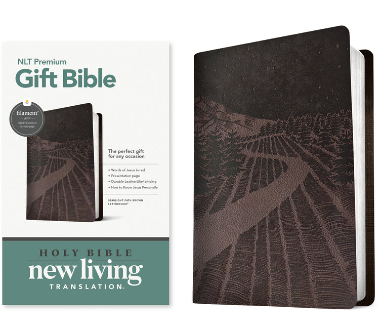 Premium Gift Bible Nlt, Filament Enabled (Leatherlike, Starlight Path Brown, Red Letter) -- New Living Translation, Bible