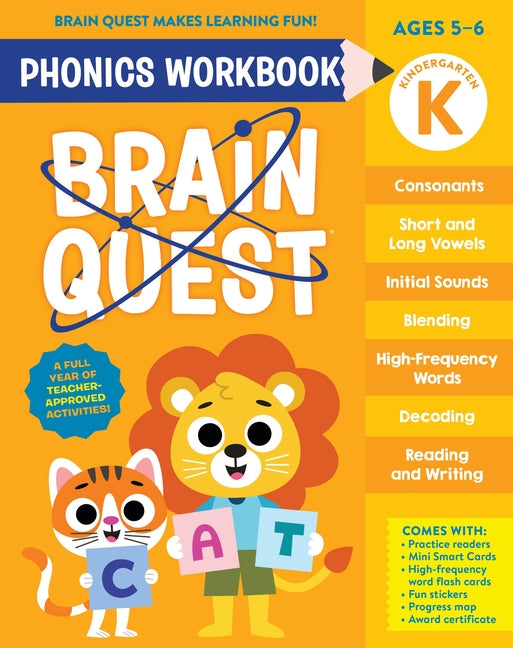 Brain Quest Phonics Workbook: Kindergarten -- Workman Publishing, Paperback