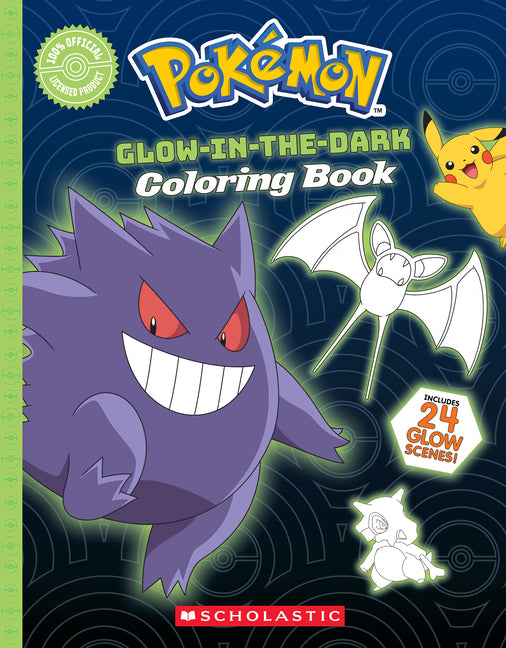Pokémon Glow-In-The-Dark Coloring Book -- Scholastic, Paperback