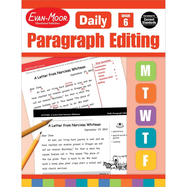 Daily Paragraph Editing Grade 6+ Te -- Evan-Moor Educational Publishers, Paperback