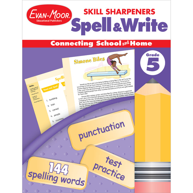 Skill Sharpeners: Spell & Write Grade 5 -- Evan-Moor Educational Publishers, Paperback