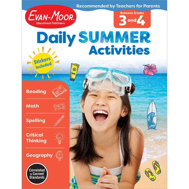 Daily Summer Activities Moving from 3rd to 4th Gr -- Evan-Moor Educational Publishers, Paperback