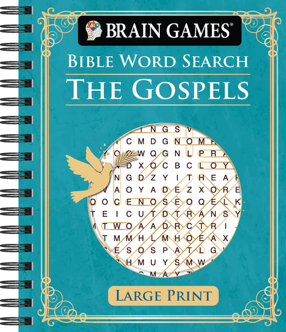 Brain Games - Bible Word Search: The Gospels - Large Print -- Publications International Ltd, Spiral