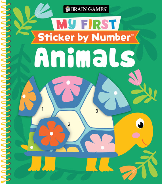 Brain Games - My First Sticker by Number: Animals -- Publications International Ltd, Spiral