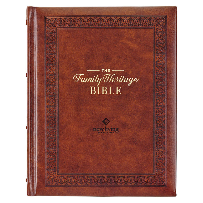 Nlt, the Family Heritage Bible (Hardcover, Brown) -- Christian Art Gifts, Bible