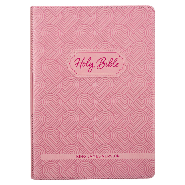 KJV Bible Kid Edition (Faux Leather, Light Pink) -- Christian Art Gifts, Bible