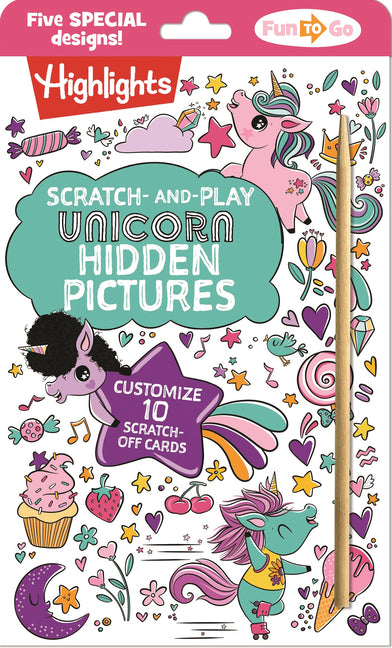 Scratch-And-Play Unicorn Hidden Pictures -- Highlights, Paperback