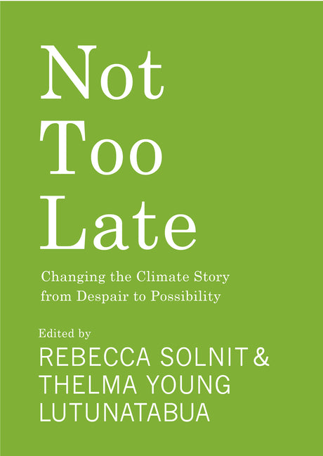 Not Too Late: Changing the Climate Story from Despair to Possibility -- Rebecca Solnit, Paperback