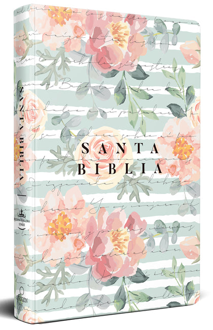 Biblia Reina Valera 1960 Letra Grande, Tamaño Manual, Tapa Dura Rosas Rosadas / Spanish Bible Rvr 1960 Handy Size Large Print Hc Pink Roses -- Reina Valera Revisada 1960, Bible