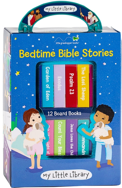 My Little Library: Bedtime Bible Stories (12 Board Books) -- Little Grasshopper Books, Hardcover