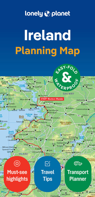 Lonely Planet Ireland Planning Map -- Lonely Planet, Folded