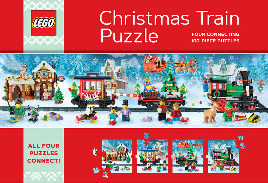 Lego Christmas Train Puzzle: Four Connecting 100-Piece Puzzles -- Lego, Other
