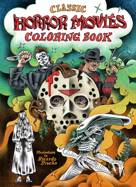 Classic Horror Movies Coloring Book -- Ricardo Diseño, Paperback