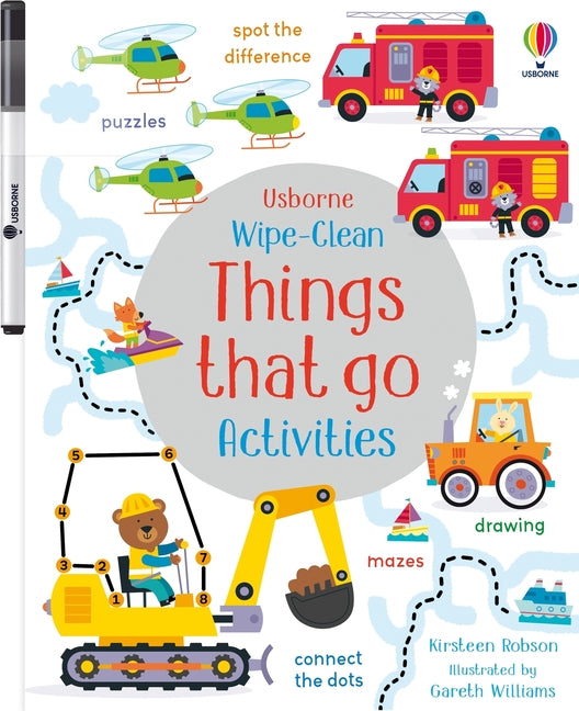 Wipe-Clean Things That Go Activities -- Kirsteen Robson, Paperback