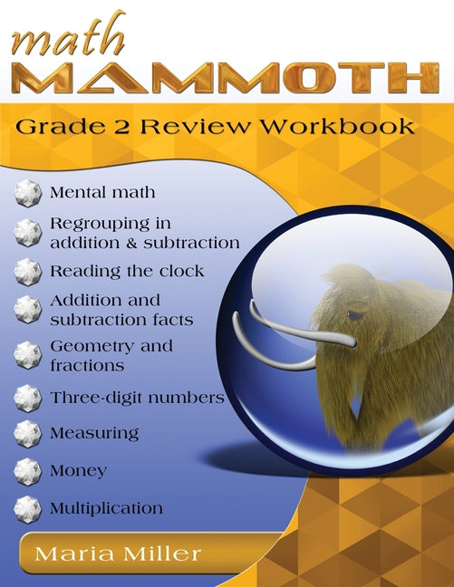 Math Mammoth Grade 2 Review Workbook -- Maria Miller, Paperback