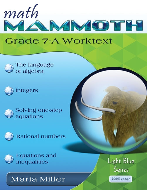 Math Mammoth Grade 7-A Worktext -- Maria Miller, Paperback