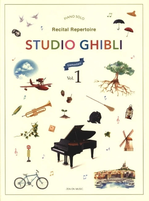 Studio Ghibli - Recital Repertoire Book 1 for Elementary Piano Easy Sheet Music Songbook for Beginners and Students Iconic Film Themes for Lessons, Pr -- Zen-On, Paperback
