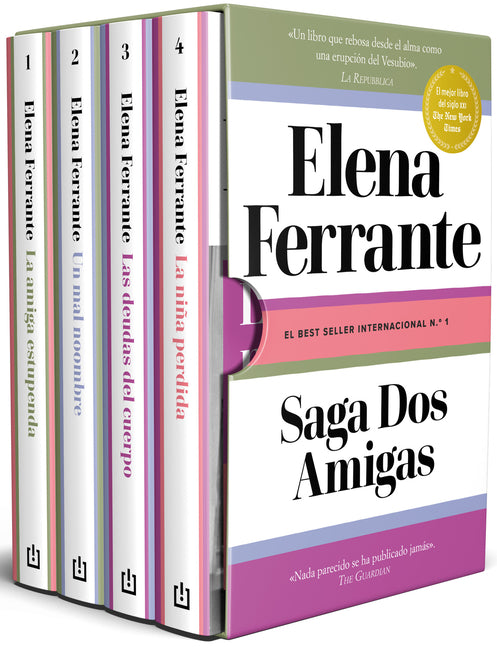 Estuche Saga DOS Amigas (La Amiga Estupenda / Un Mal Nombre / Las Deudas del Cuerpo / La Niña Perdida) / Neapolitan Novels Saga. Boxed Set -- Elena Ferrante, Paperback