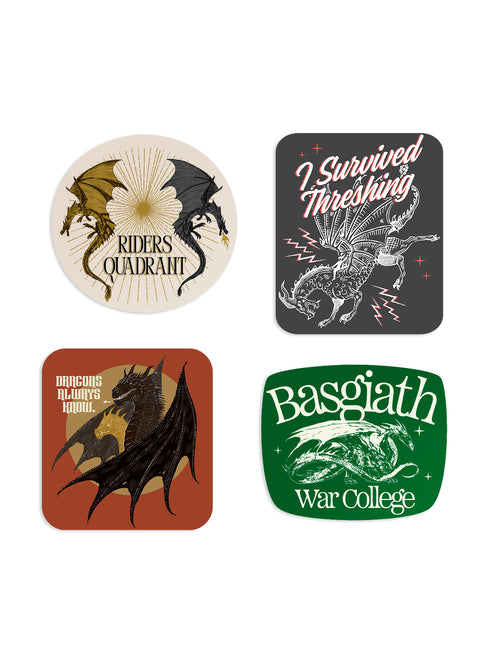 Rebecca Yarros's Fourth Wing: Dragon Rider Stickers - Sticker Set of 4 -- Out of Print, Other