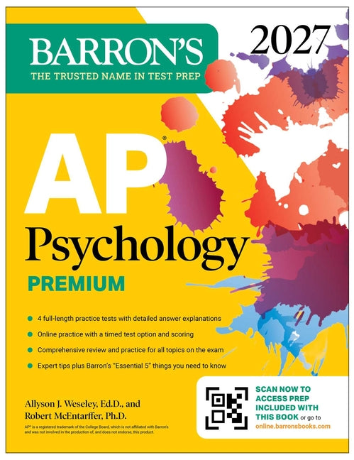 AP Psychology Premium, 2027: Prep Book with 4 Practice Tests + Comprehensive Review + Online Practice -- Allyson J. Ed D. Weseley, Paperback