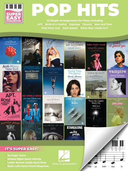 Pop Hits - Super Easy Songbook: 22 Simple Arrangements of Today's Hits with Lyrics -- Hal Leonard Publishing Corporation, Paperback