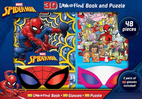 Marvel Spider-Man: 3D Look and Find Book and Puzzle -- Art Mawhinney, Hardcover