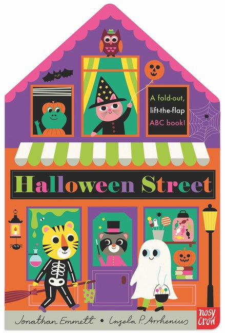 Halloween Street: A Fold-Out, Lift-The-Flap ABC Book! -- Jonathan Emmett, Board Book