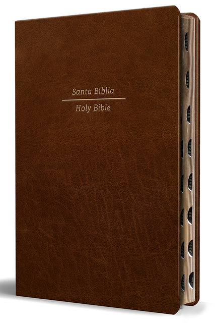 Biblia Bilingüe Reina Valera 1960 (Esv) Letra Grande Símil Piel Marrón Con Índice/ Bilingual Bible Rvr 1960 (Esv) Large Print Brown Leathersoft with T -- Reina Valera Revisada 1960, Bible