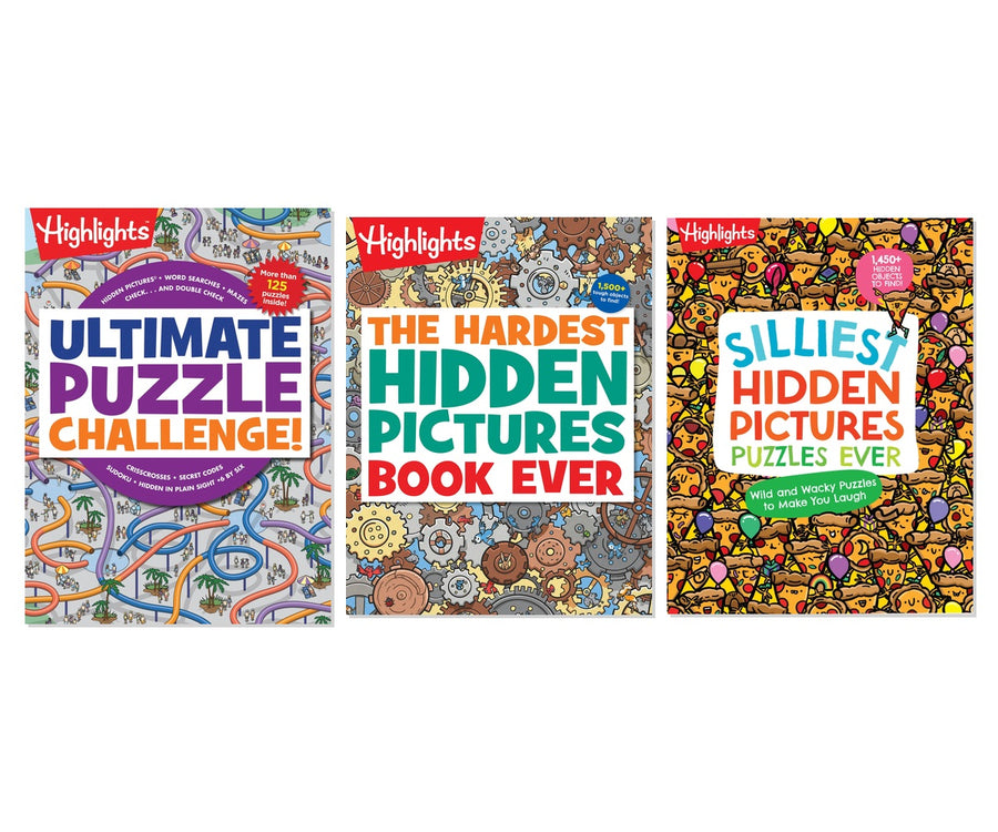 Activity & Puzzle Pack for Kids 3-Book Complete Bundle Set by Highlights, Paperback