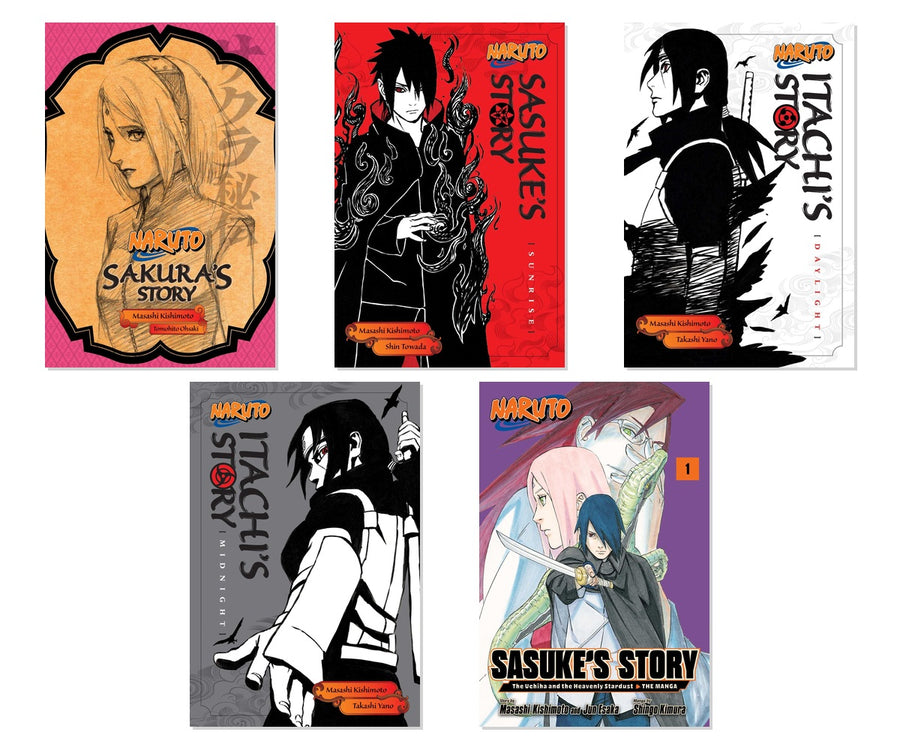 Naruto Character Stories 5-Book Collection - Sakura, Sasuke & Itachi, Paperback