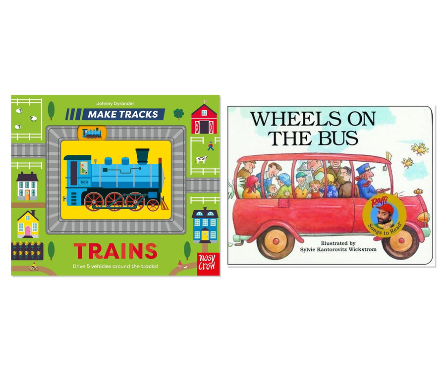 Transportation Fun 2-Book Interactive Collection for Young Readers, Board Book