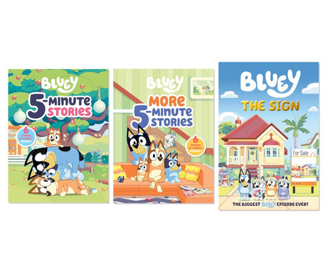 Bluey Story Time Collection 3-Book Bundle - 5-Minute Stories & Graphic Novel, Hardcover