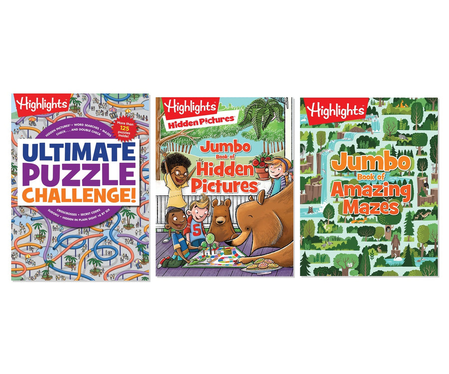 Ultimate Kids Puzzle Collection 3-Book Bundle - Brain Games & Activities, Paperback