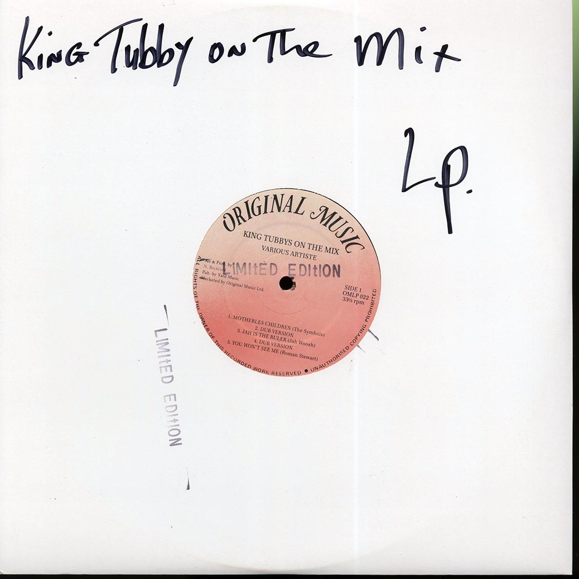 King Tubby, The Symbals, Roman Stewart, Jah Woosh, Errol Holt, Etc. - On The Mix Volume 1 - Vinyl LP