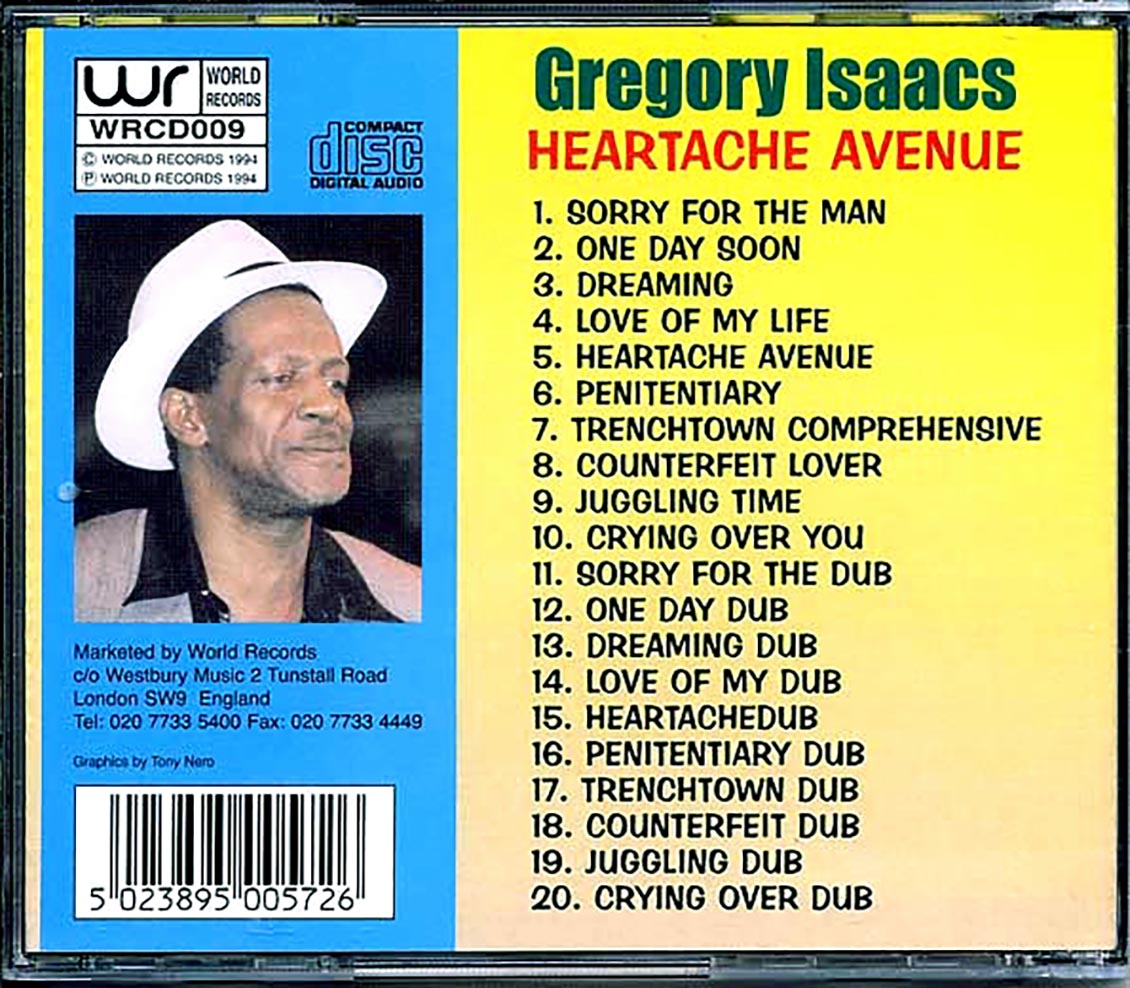Gregory Isaacs - Heartache Avenue (20 tracks) - CD, CD