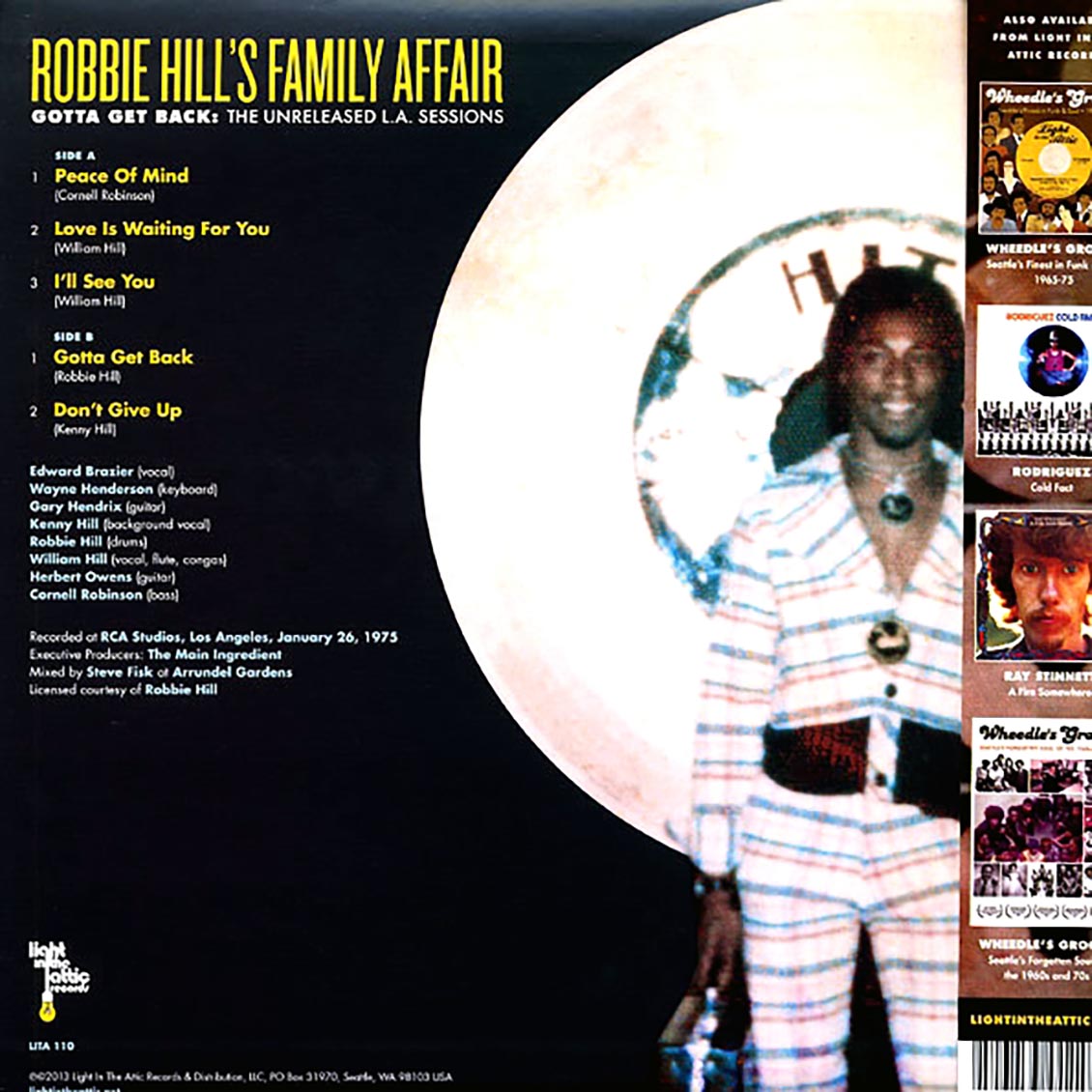Robbie Hill's Family Affair - Gotta Get Back: The Unreleased L.A. Session - Vinyl LP, LP