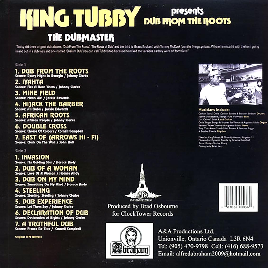 King Tubby - Dub From The Roots (The Dubmaster Presents) - Vinyl LP, LP