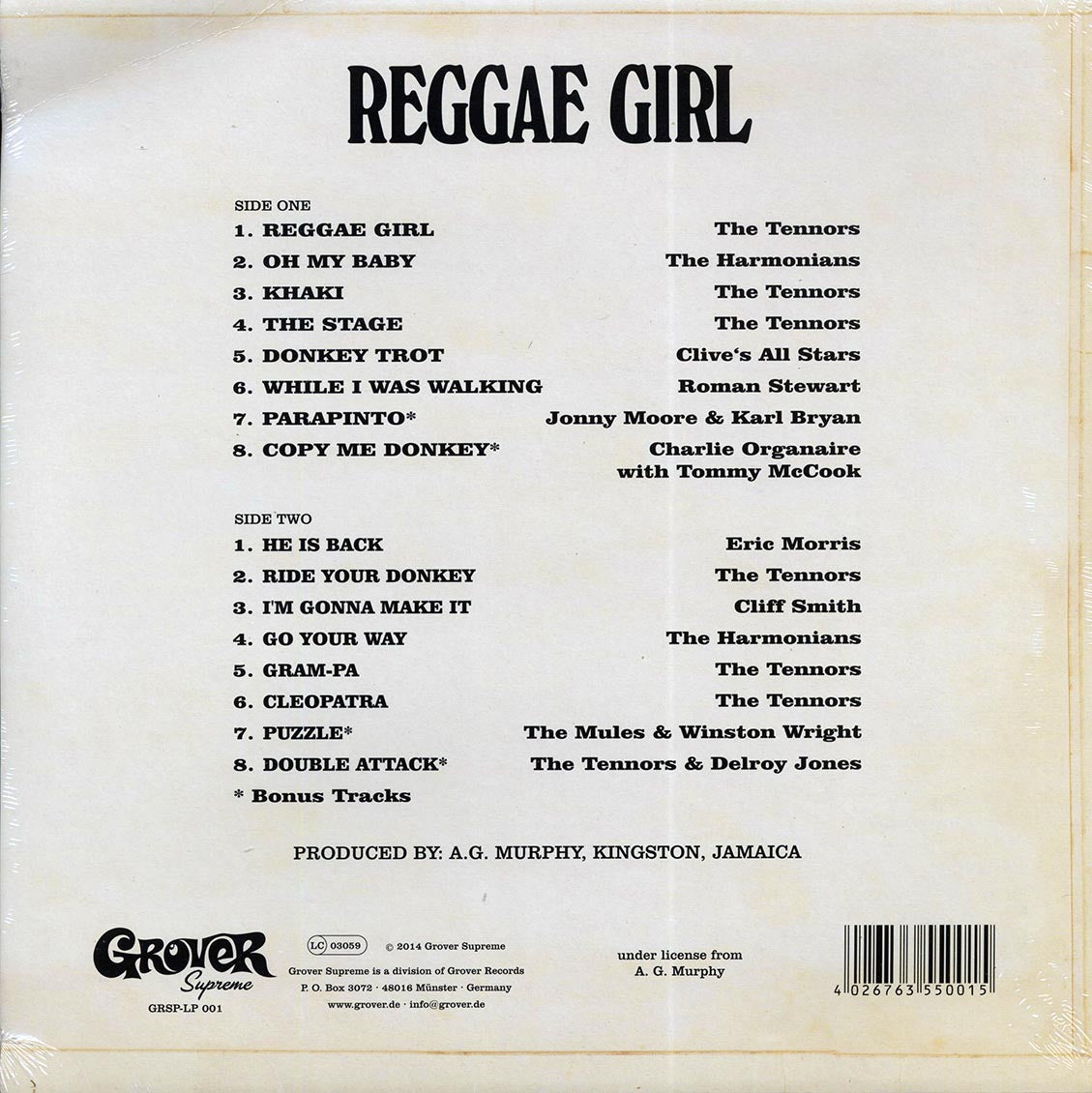 Tennors, Clive's All Stars, The Harmonians, Etc. - Reggae Girl (180g) (incl. CD) - Vinyl LP, LP