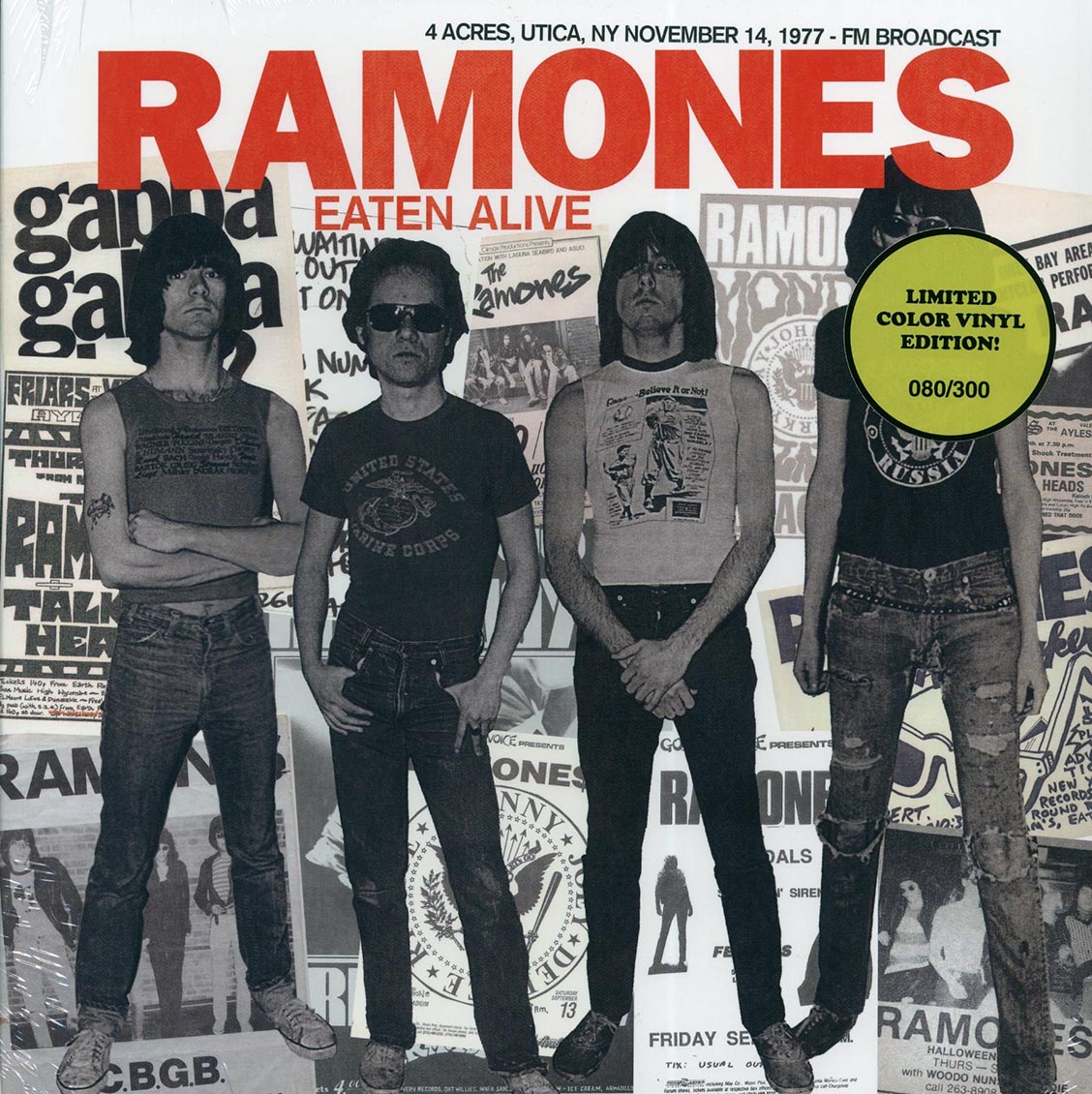 The Ramones - Eaten Alive: 4 Acres, Utica, NY, November 14, 1977, FM Broadcast (ltd. 500 copies made) - Vinyl LP