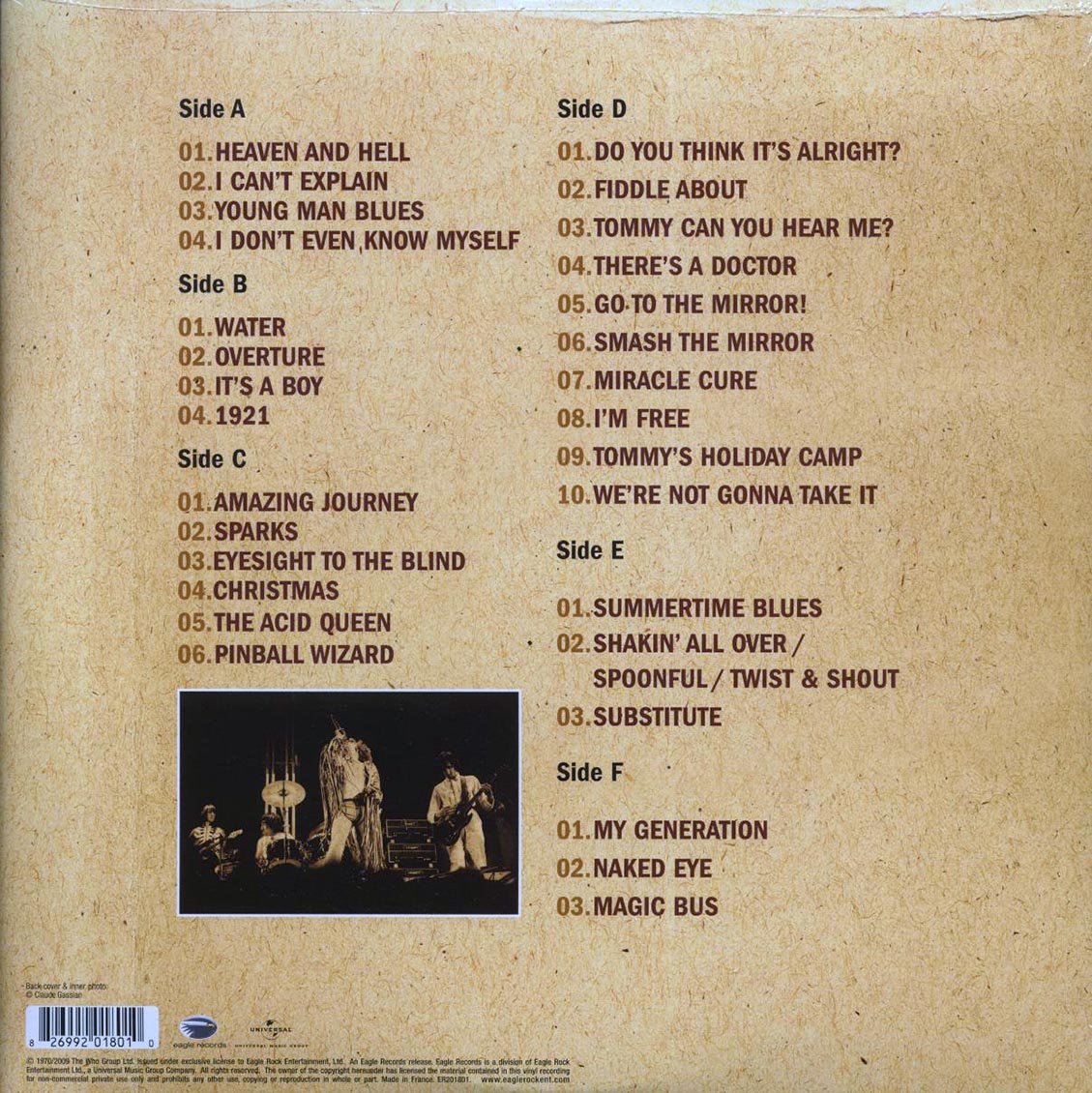 The Who - Live At The Isle Of Wight Festival 1970 (ltd. ed.) (3xLP) (remastered) (gold vinyl) - Vinyl LP, LP
