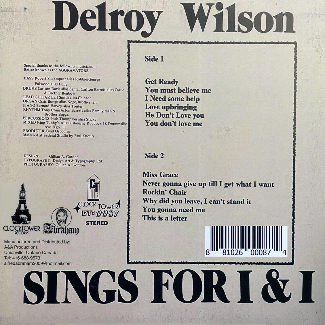 Delroy Wilson - Get Ready For Delroy: Sings For I & I - Vinyl LP, LP