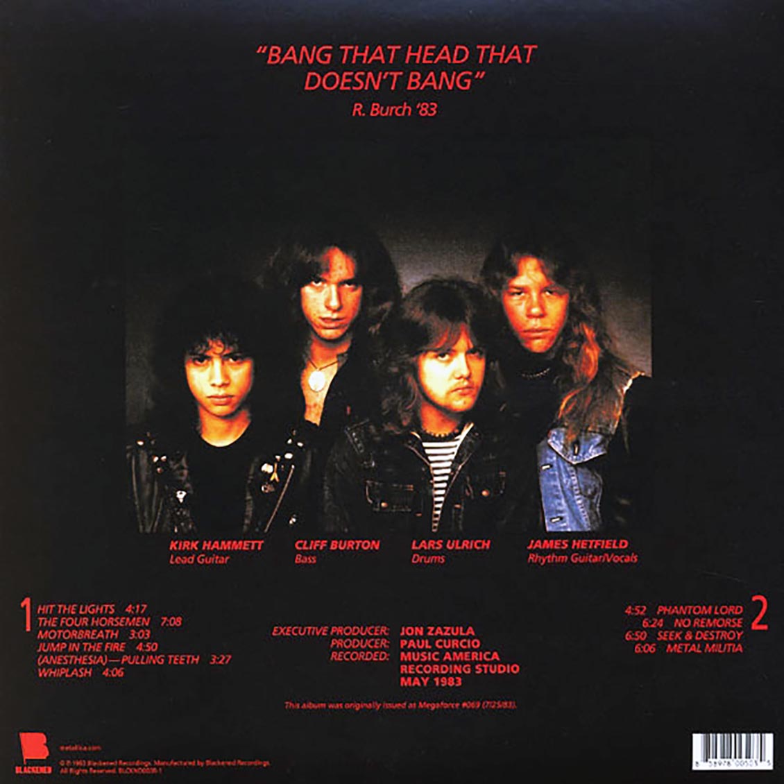 Metallica - Kill 'Em All (180g) - Vinyl LP, LP