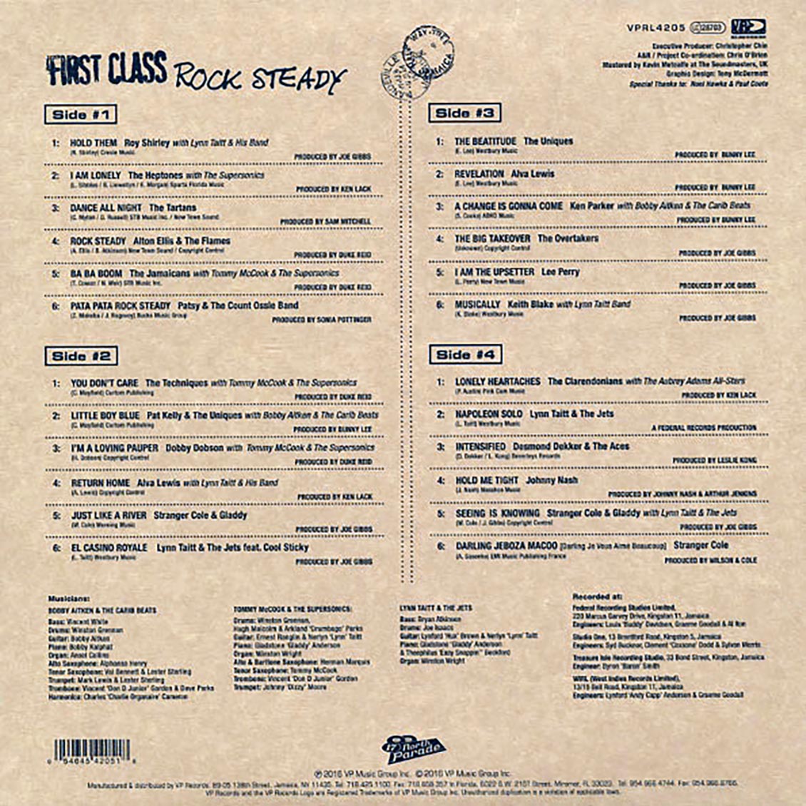 Alton Ellis, Lee Perry, Lynn Taitt, The Overtakers, Etc. - First Class Rock Steady (2xLP) - Vinyl LP, LP