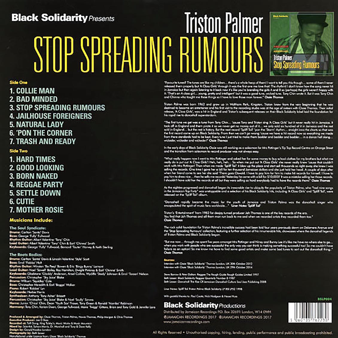 Triston Palmer - Stop Spreading Rumors (180g) - Vinyl LP, LP