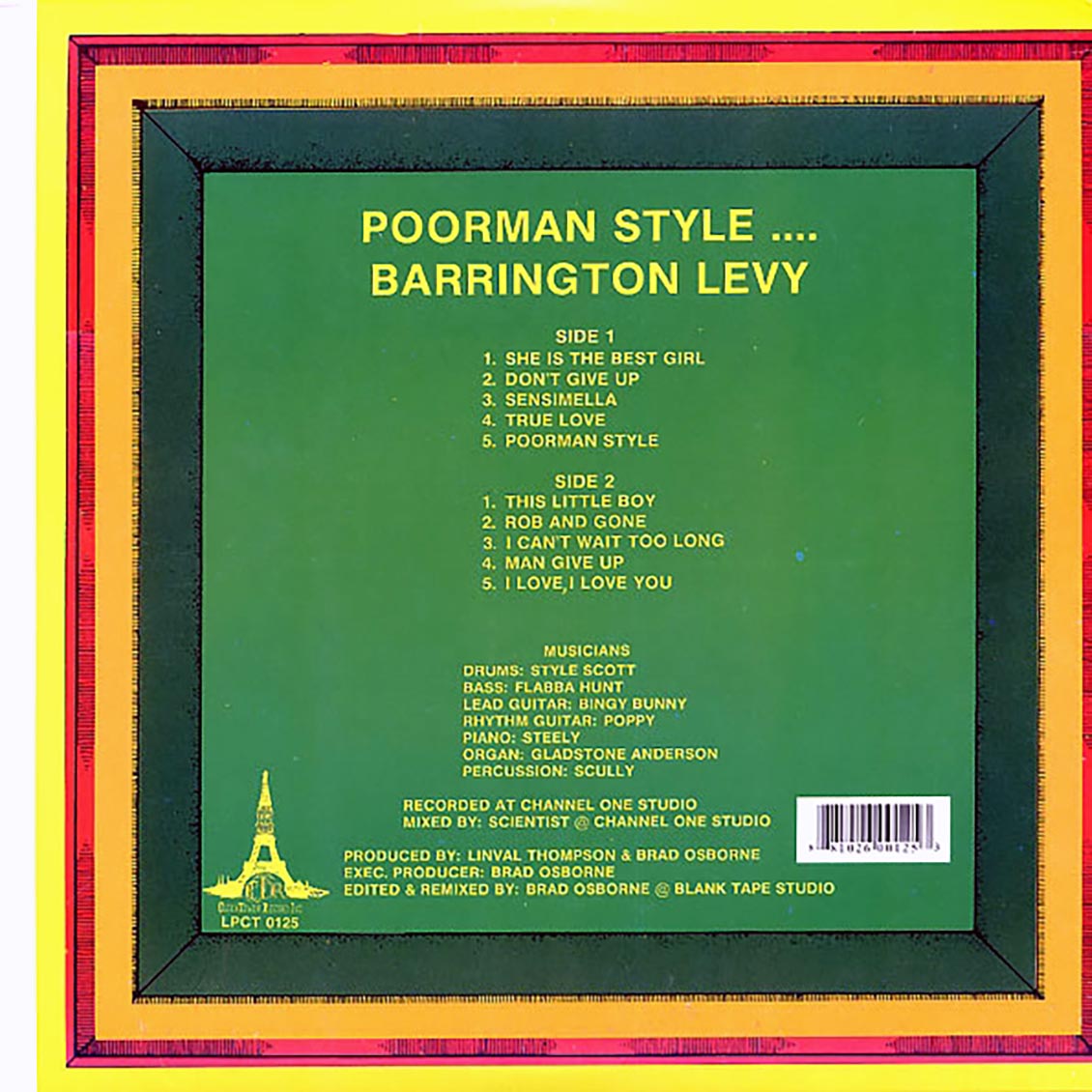 Barrington Levy - Poor Man Style - Vinyl LP, LP