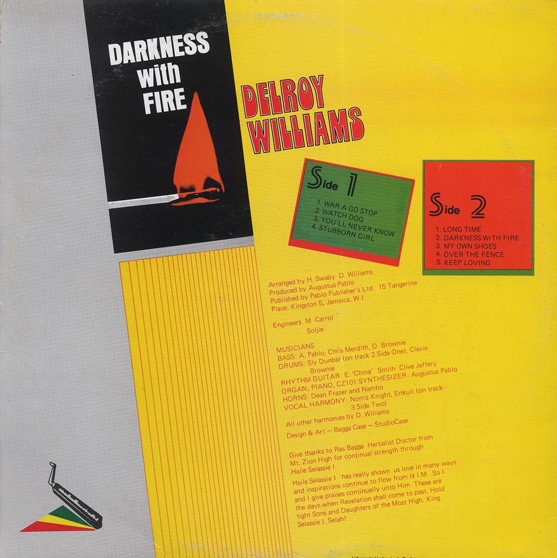 Delroy Williams - Darkness With Fire (Jamaica press) (orig. press) - Vinyl LP, LP